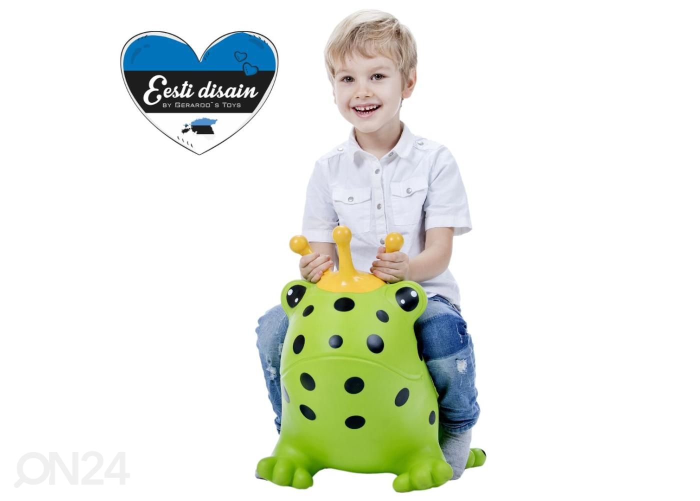 Hyppylelu Jumpy Vihreä Sammakko Gerardo's Toys kuvasuurennos