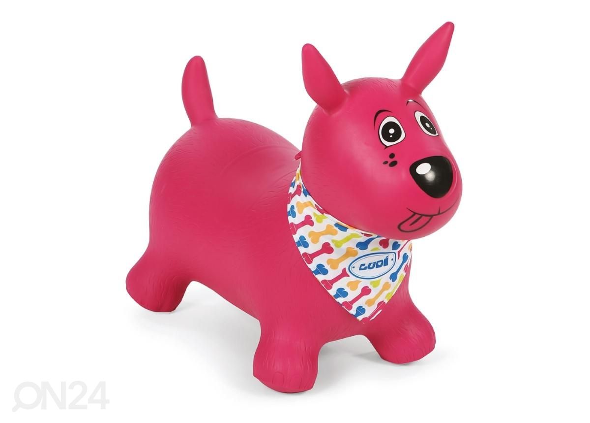 Hyppylelu Ludi Pinkki koira kuvasuurennos