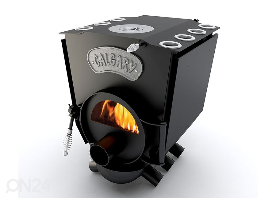 Ilmanlämmitin Vesuvi 00 keittolevyllä ja lasiovella, 6 kW kuvasuurennos
