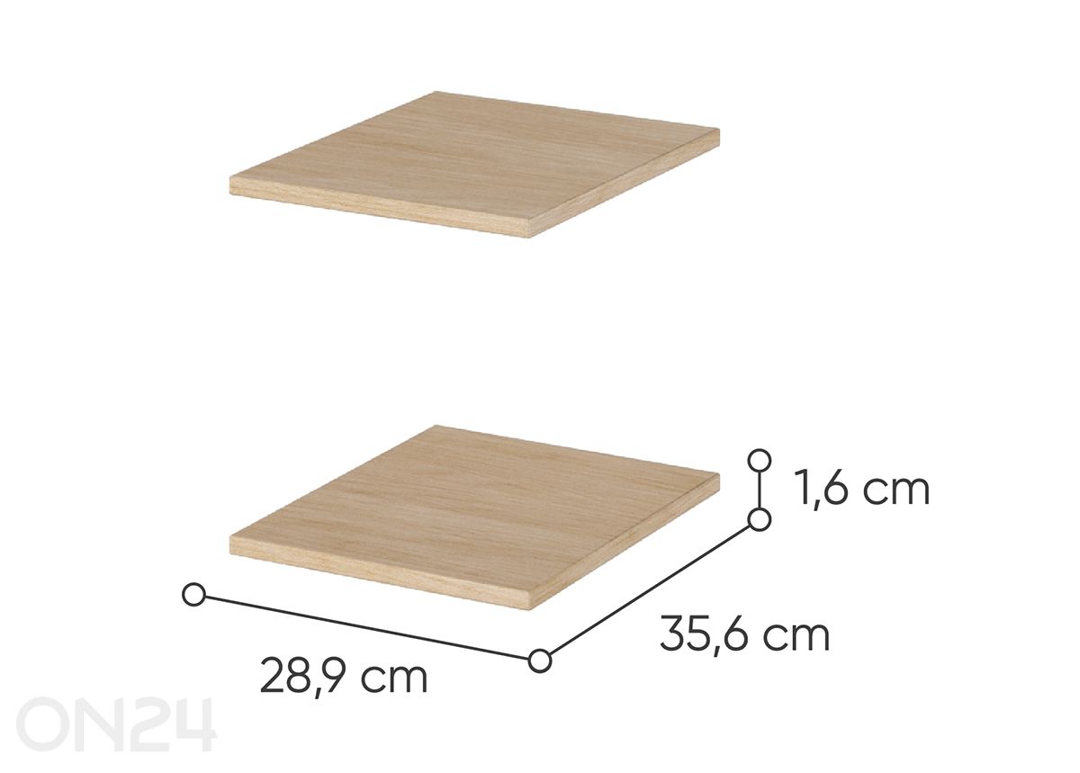 Irtohyllyt Easy, 2 kpl kuvasuurennos mitat