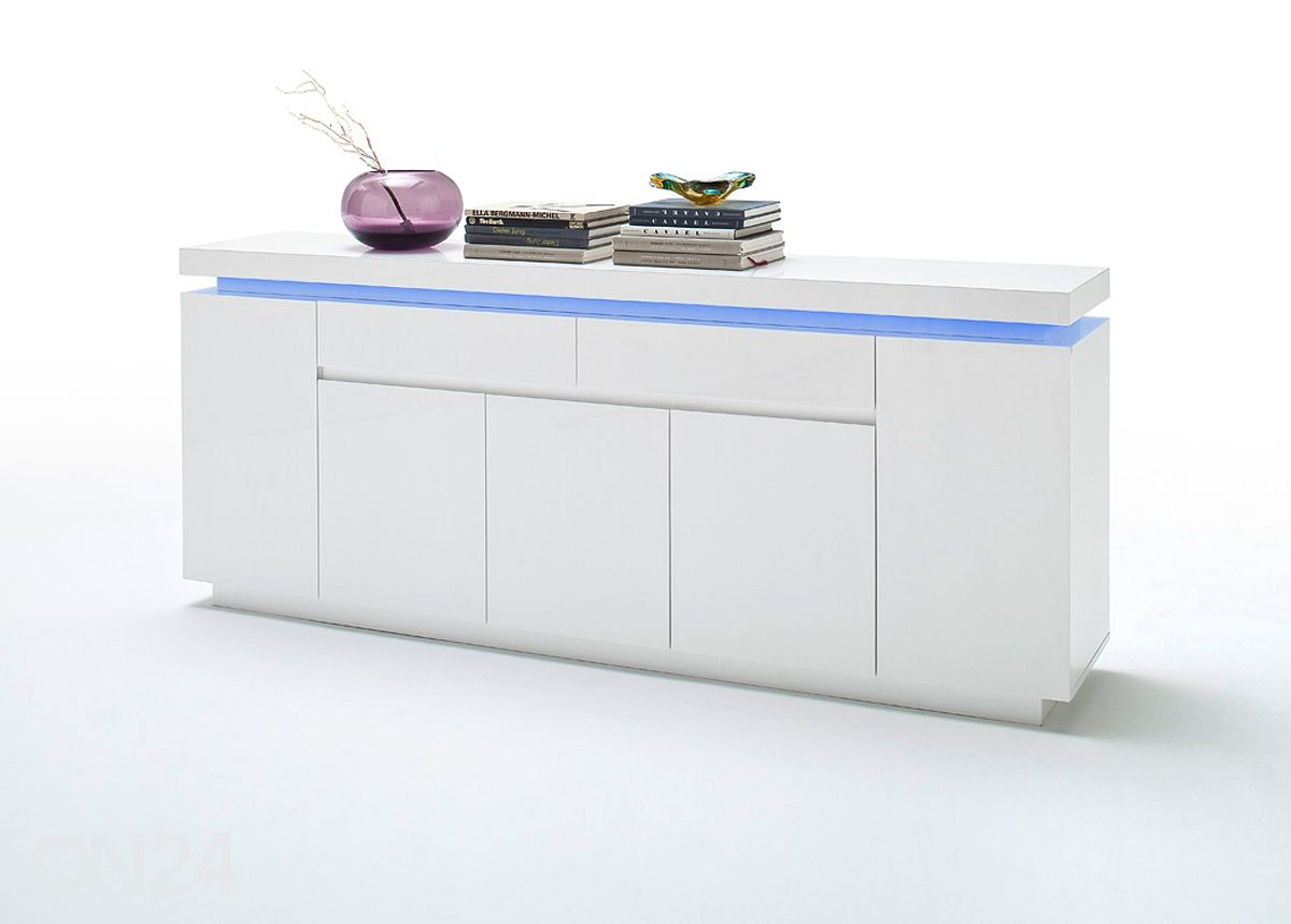 Iso valkoinen lipasto Ocean LED-valaistuksella kuvasuurennos