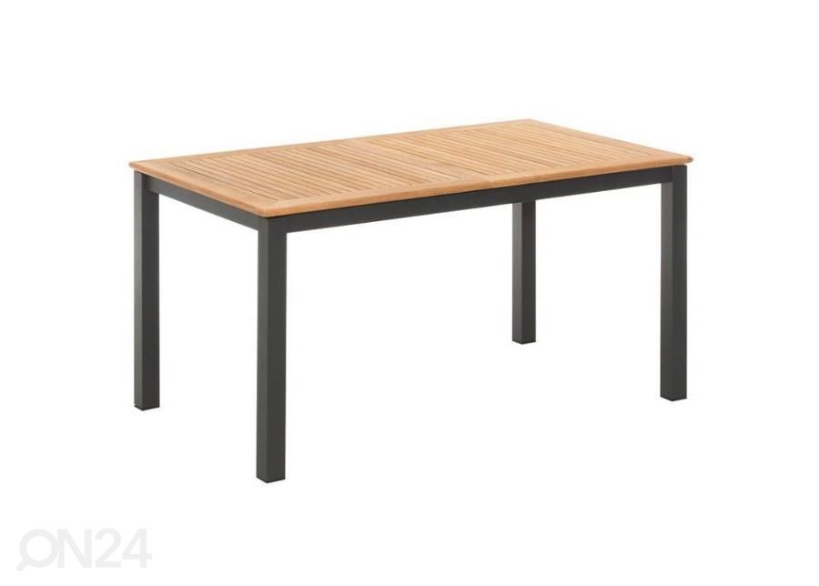 Jatkettava puutarhapöytä 156/214x88,5 cm, Tika ruskea/ musta kuvasuurennos