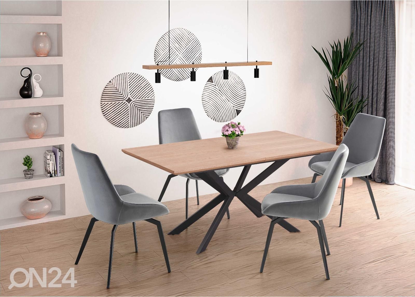 Jatkettava ruokapöytä 160/200x90 cm kuvasuurennos
