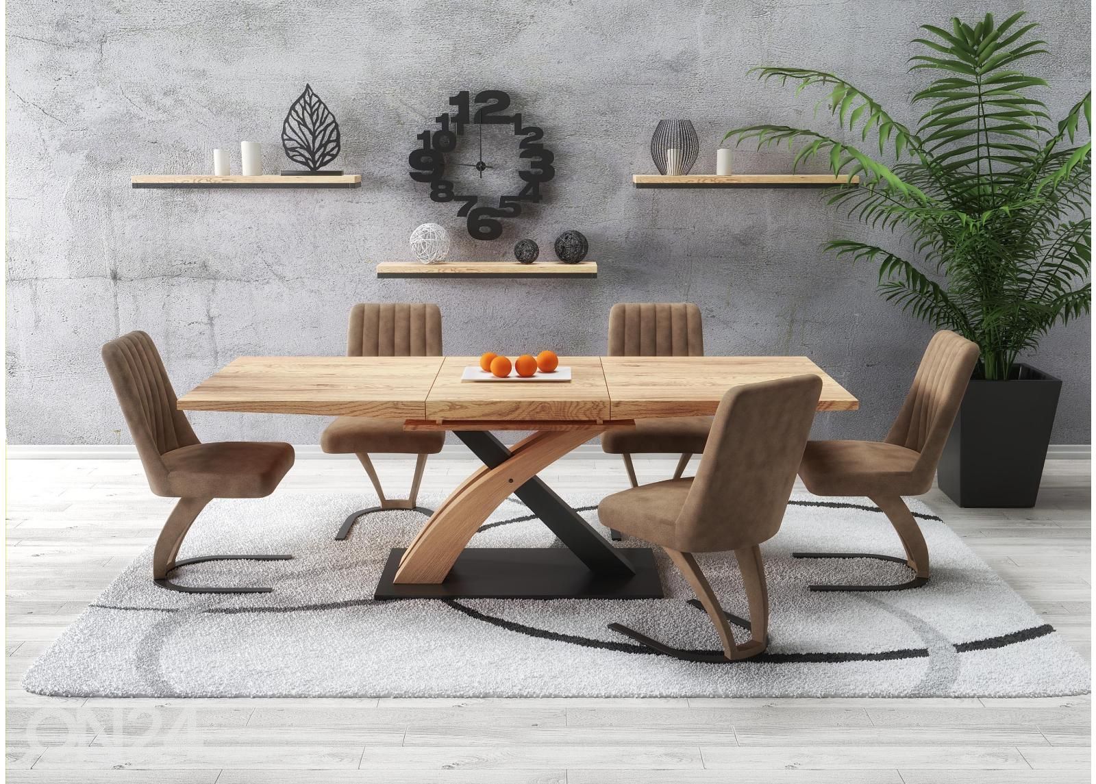 Jatkettava ruokapöytä 160/220x90 cm kuvasuurennos