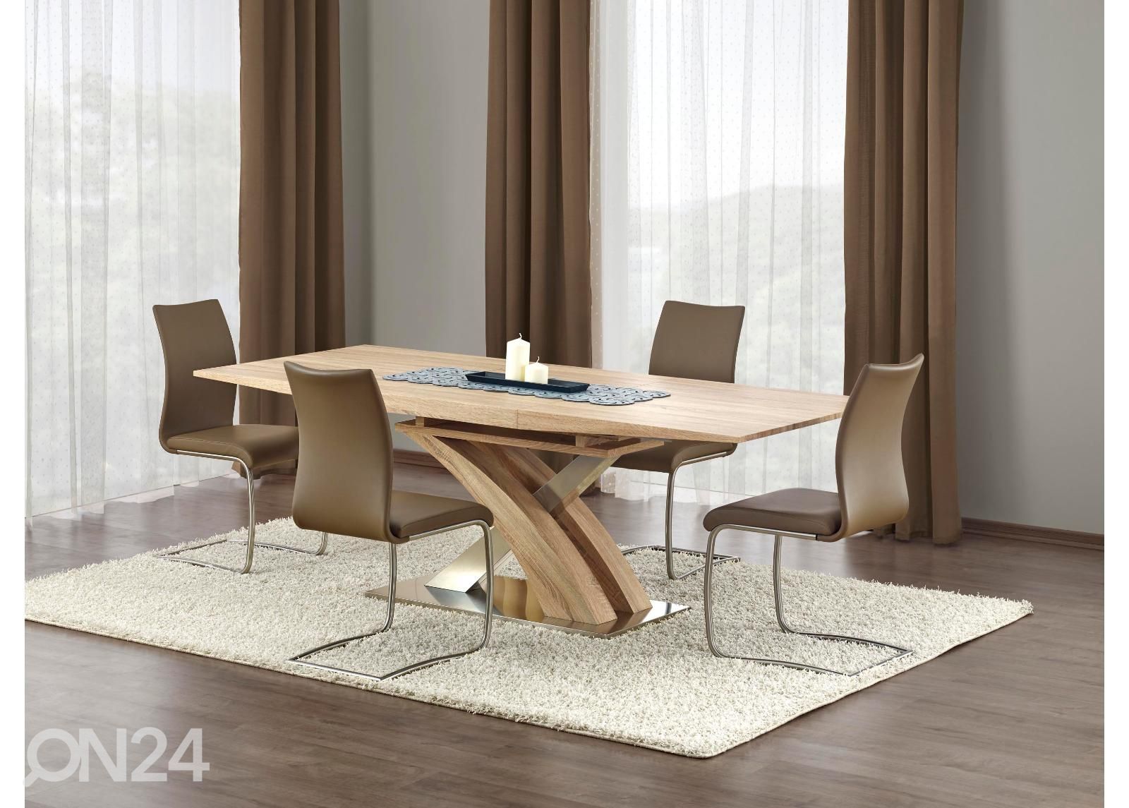 Jatkettava ruokapöytä 160-220x90 cm kuvasuurennos