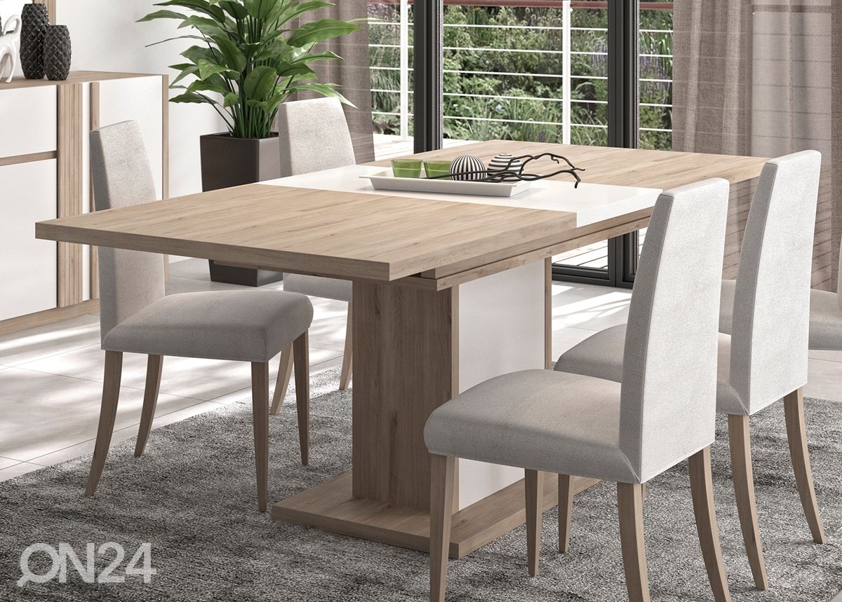 Jatkettava ruokapöytä Aston 160-208x90 cm kuvasuurennos