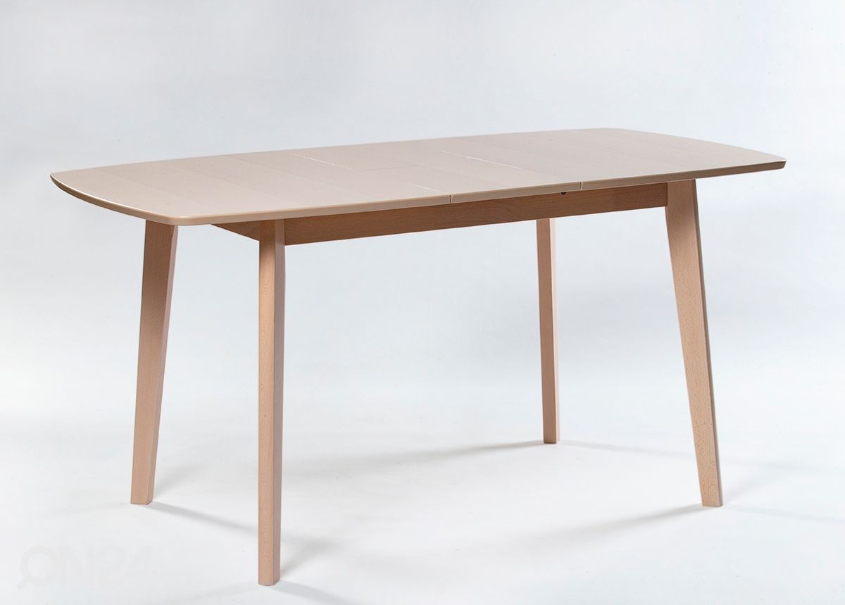 Jatkettava ruokapöytä Bari 80x120-150 cm, valkoinen pyökki kuvasuurennos