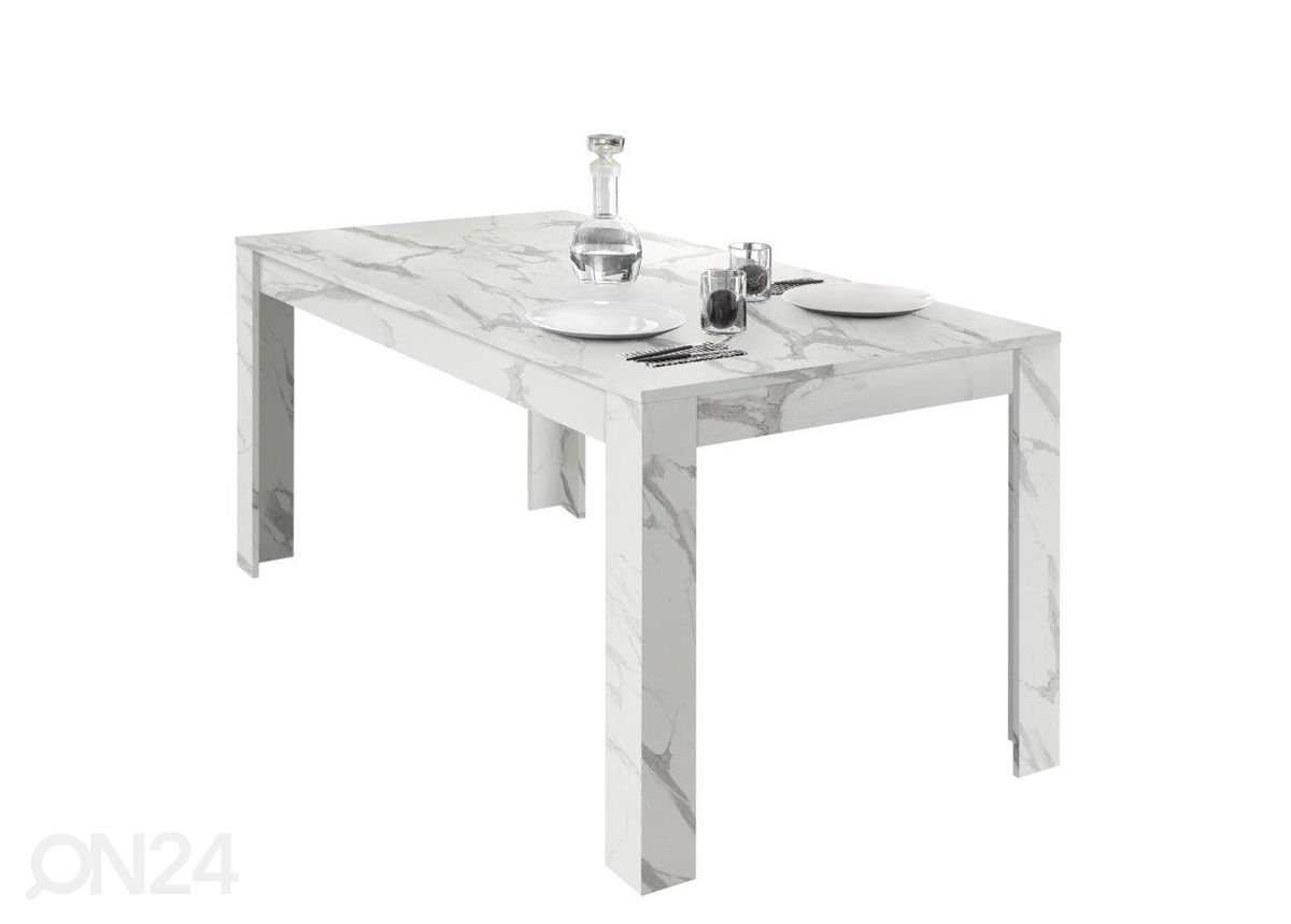 Jatkettava ruokapöytä Carrara 137-185x90 cm kuvasuurennos