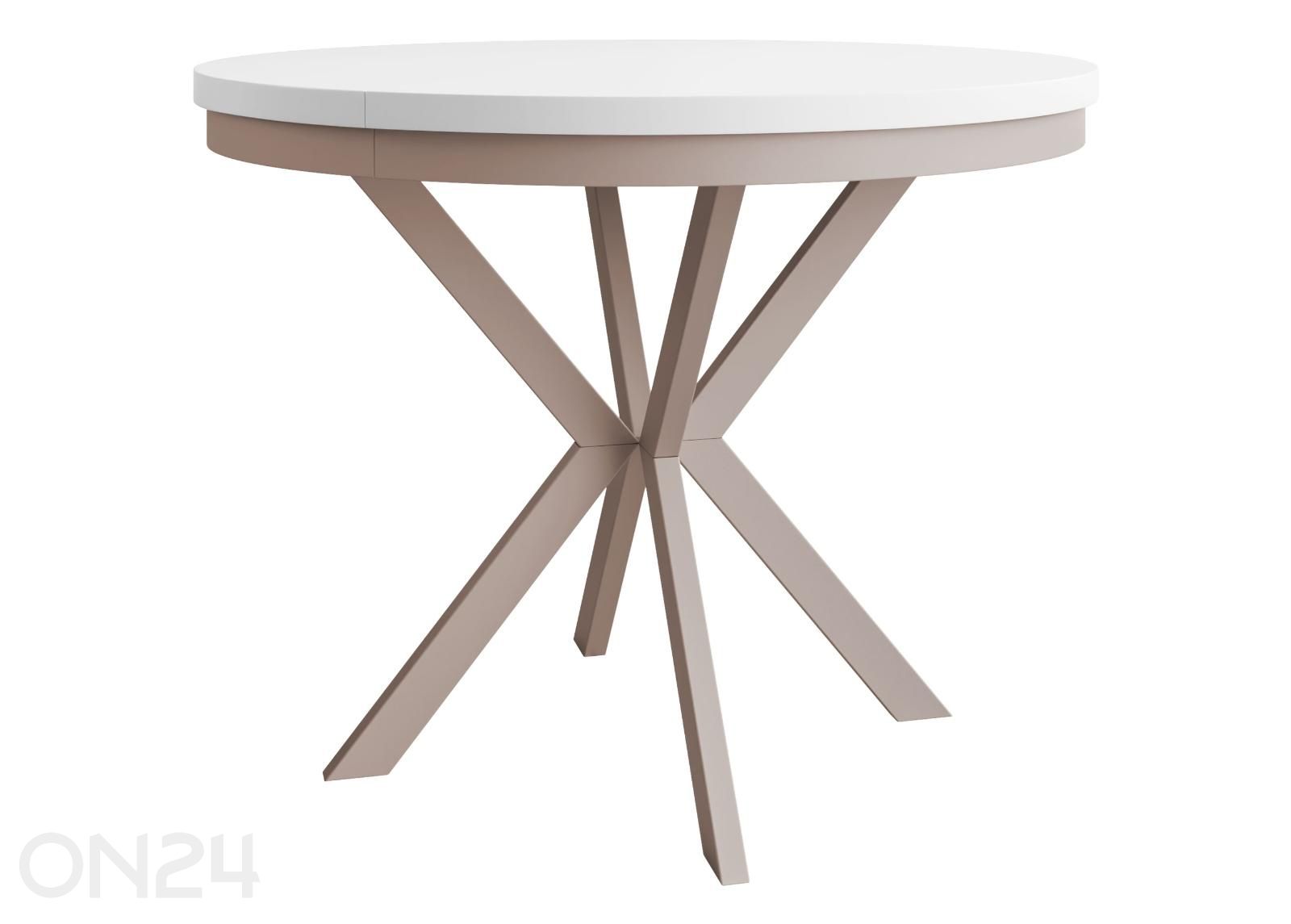 Jatkettava ruokapöytä Edder 120x120/196 cm kuvasuurennos