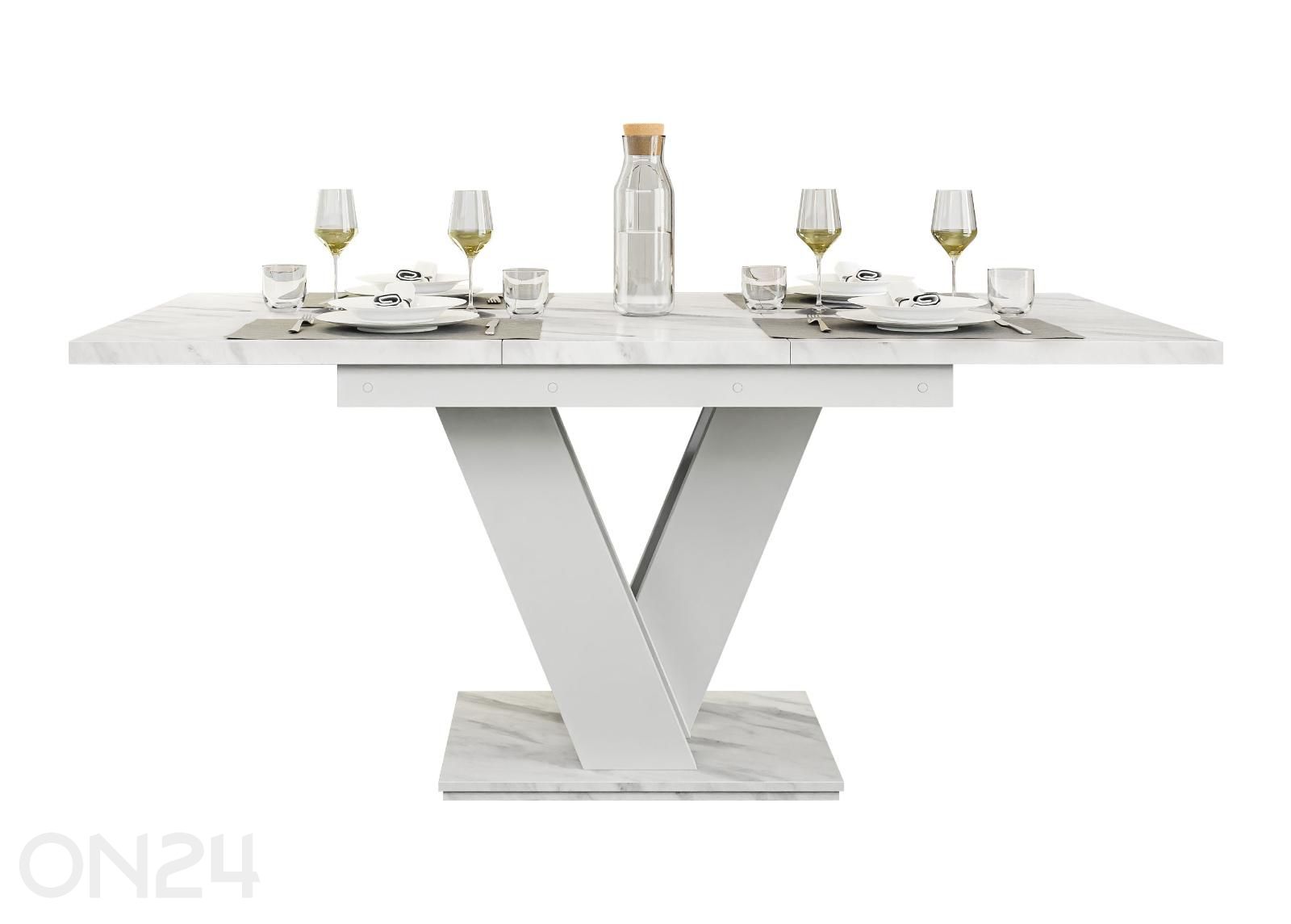 Jatkettava ruokapöytä Mas 80x120/160 cm kuvasuurennos