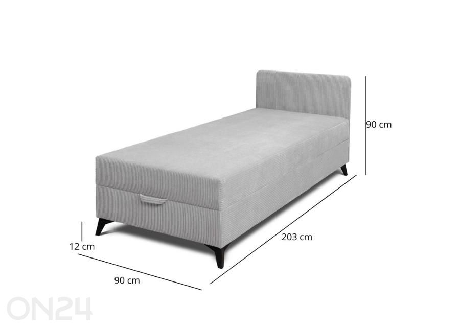 Jenkkisänky vuodevaatelaatikolla Ibis, 90x200 cm kuvasuurennos mitat