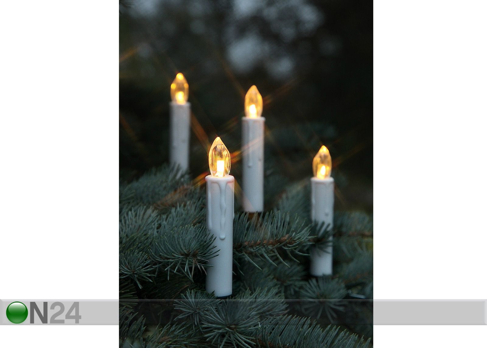 Johdottomat kuusenkynttilät ulos 10 LED kuvasuurennos