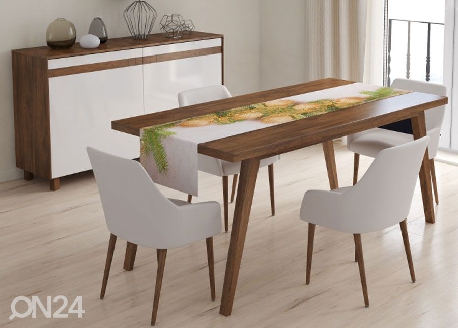 Joululiina GOLDEN XMAS BOWS 40x160 cm kuvasuurennos