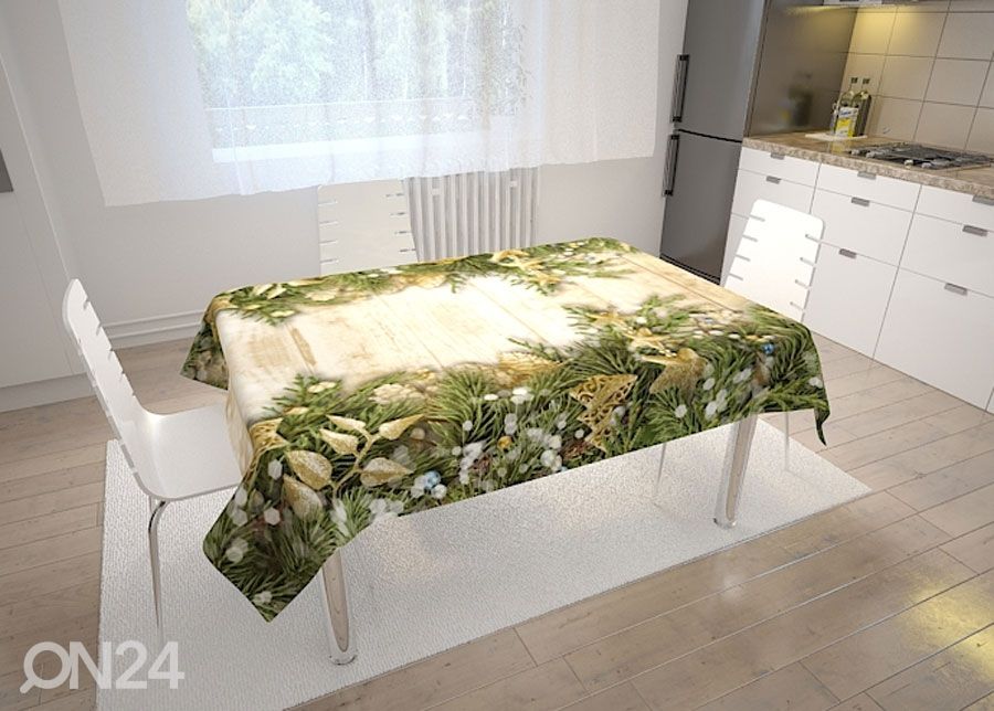 Joulupöytäliina FIR BRANCHES 145x210 cm kuvasuurennos