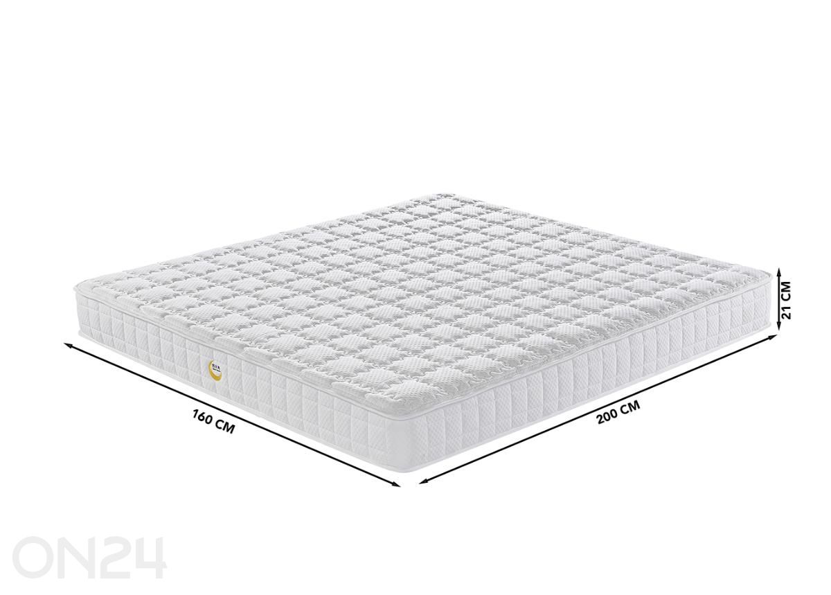 Joustinpatja Luna 160×200 cm kuvasuurennos mitat