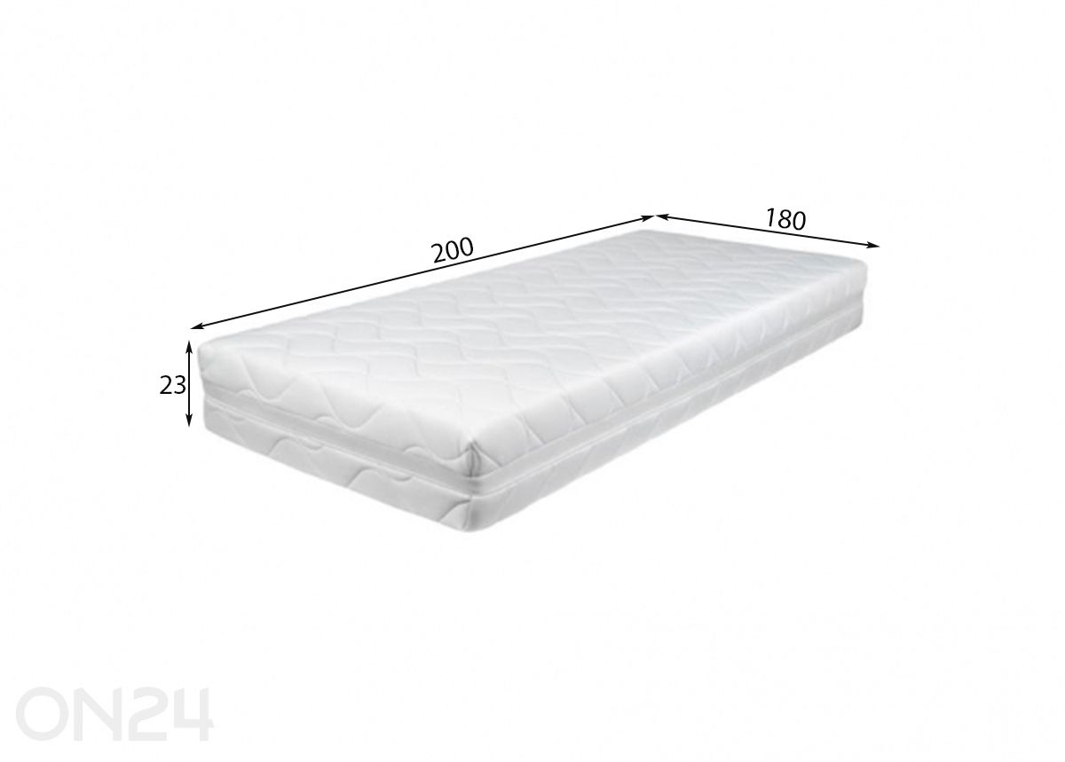 Joustinpatja Wendre Lux 180x200 cm kuvasuurennos mitat