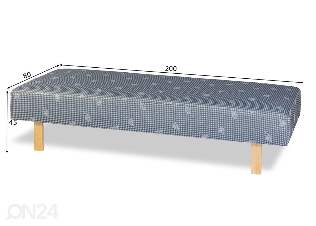 Joustinsänky Blue Moon 80x200 cm kuvasuurennos mitat