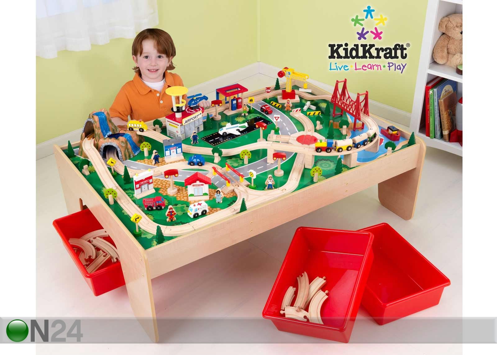 Junarata+pöytä KidKraft 120 -os. kuvasuurennos