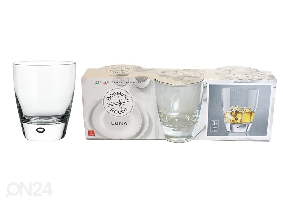 Juomalasi Bormioli Rocco Luna 34 cl, 3 kpl kuvasuurennos