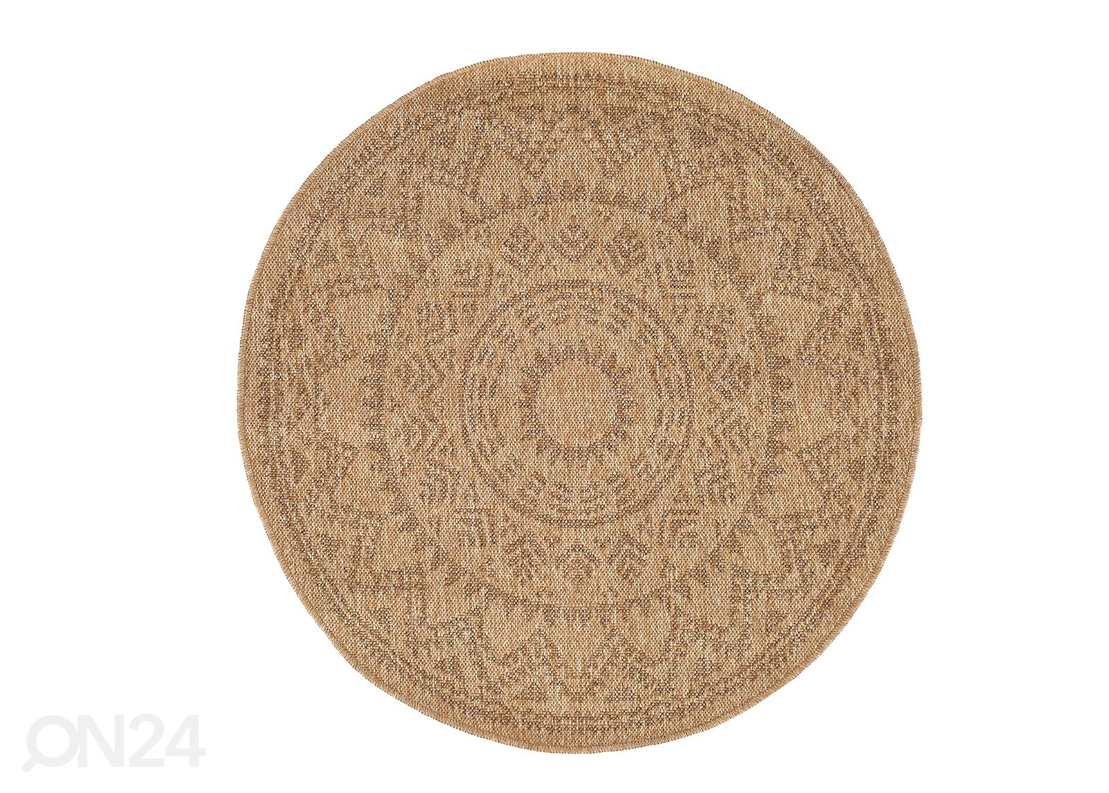 Juuttimatto sisä-ja ulkokäyttöön Ø 120 cm, luonnollinen kuvasuurennos