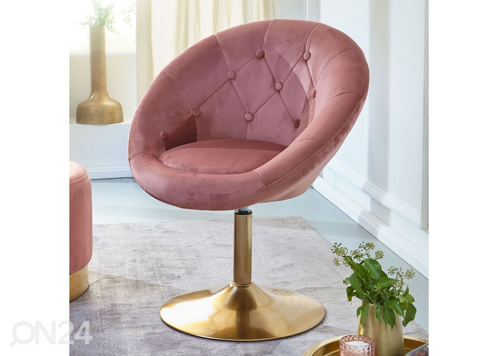 Kääntyvä nojatuoli Lounge, roosa kuvasuurennos