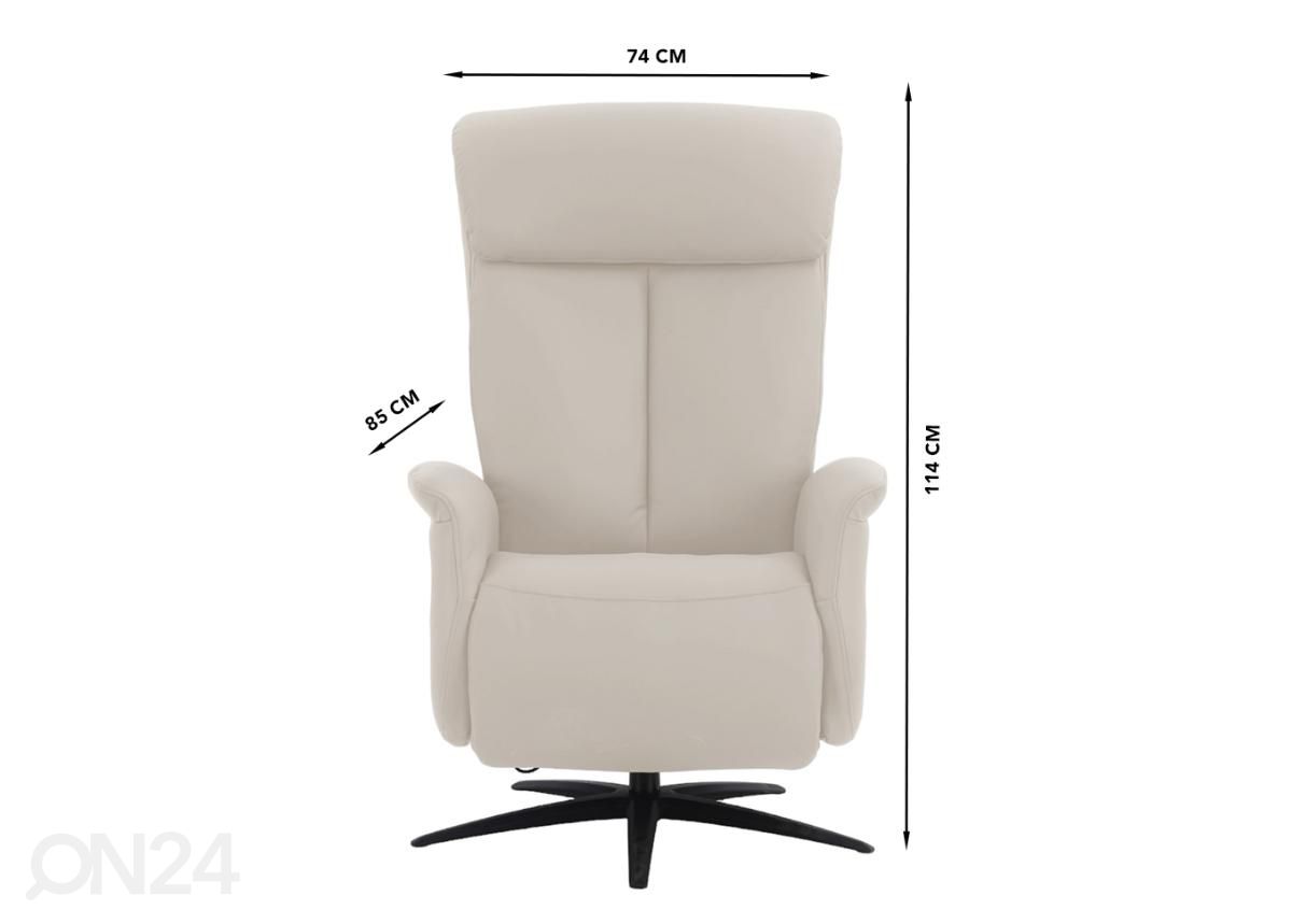 Kääntyvä recliner nojatuoli ( sähköinen) kuvasuurennos mitat