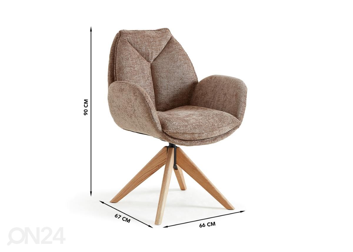 Kääntyvä ruokapöydän tuoli kuvasuurennos mitat