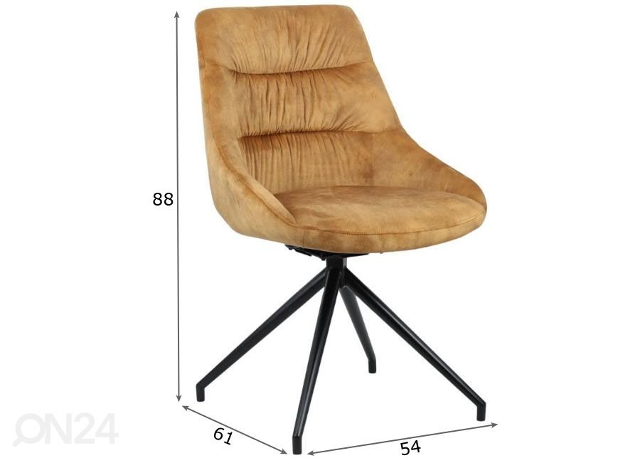 Kääntyvä tuoli Birge kuvasuurennos mitat