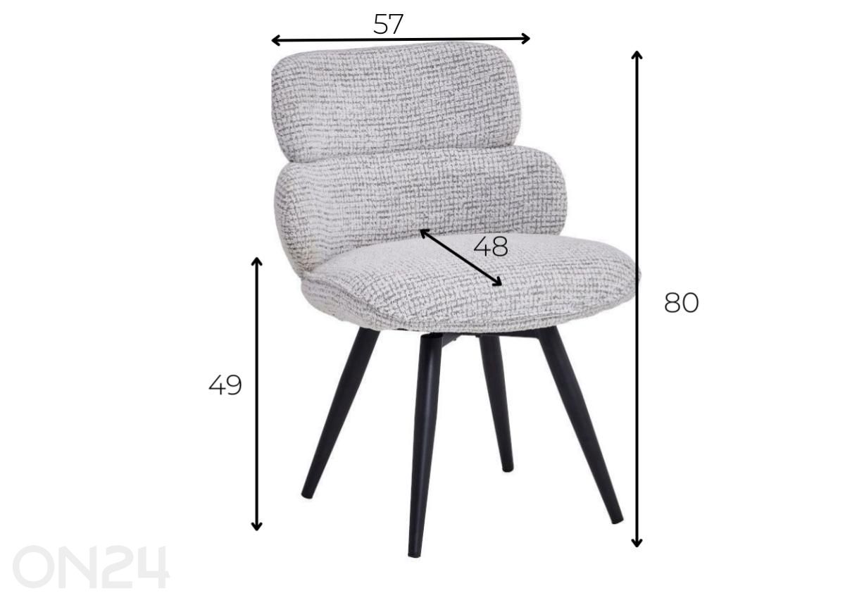 Kääntyvä tuoli Triple kuvasuurennos mitat