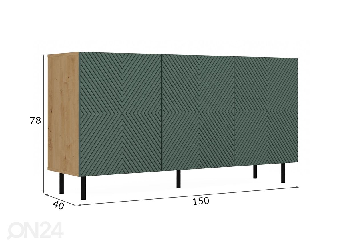 Kaappi 150 cm kuvasuurennos mitat