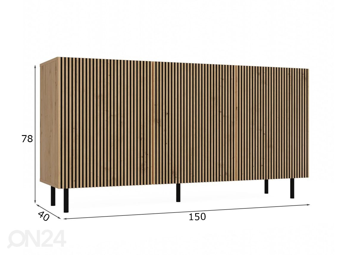 Kaappi 150 cm kuvasuurennos mitat