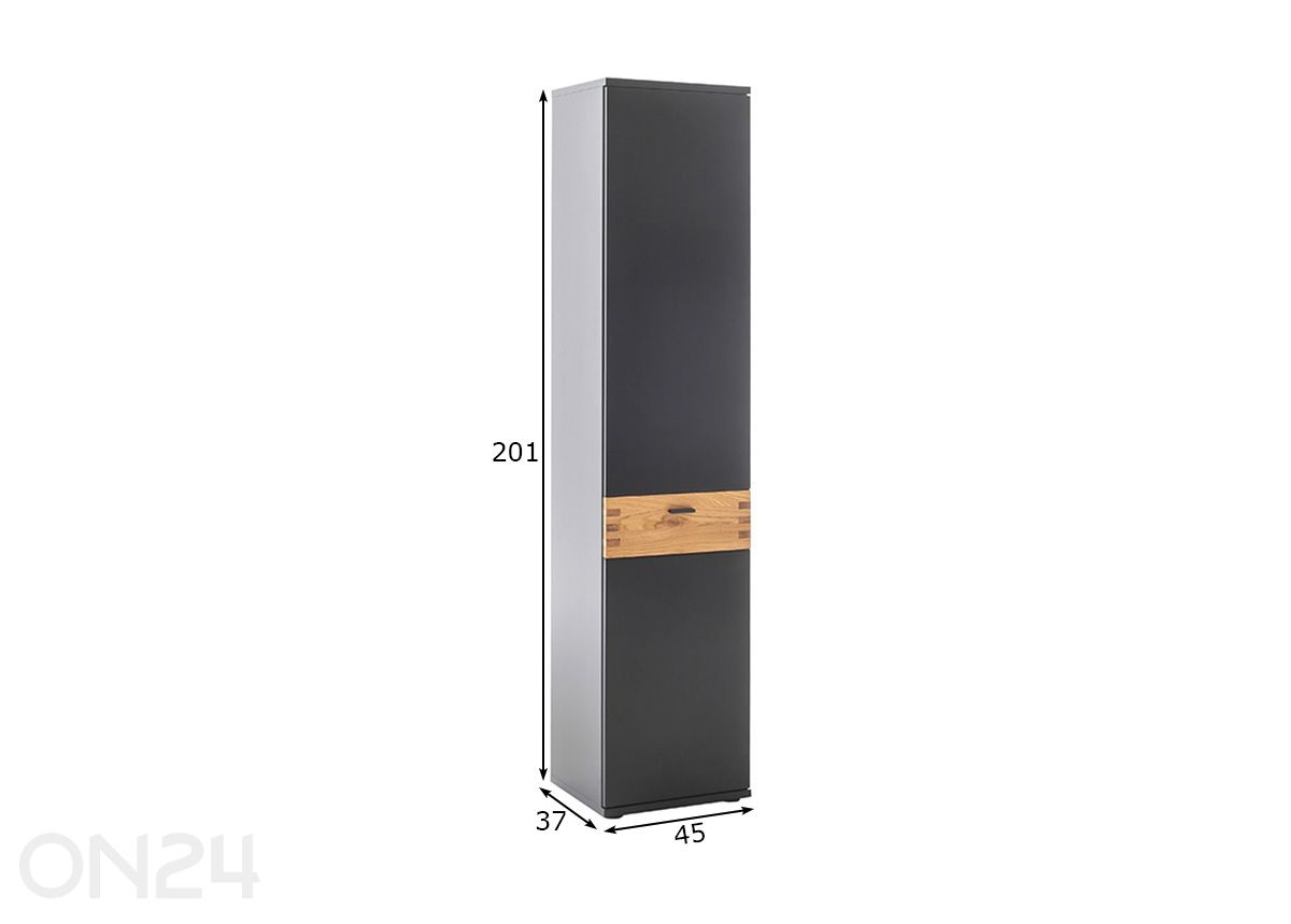 Kaappi Cesana 45 cm kuvasuurennos mitat