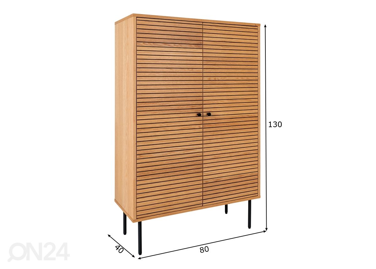 Kaappi Chiba 80 cm kuvasuurennos mitat