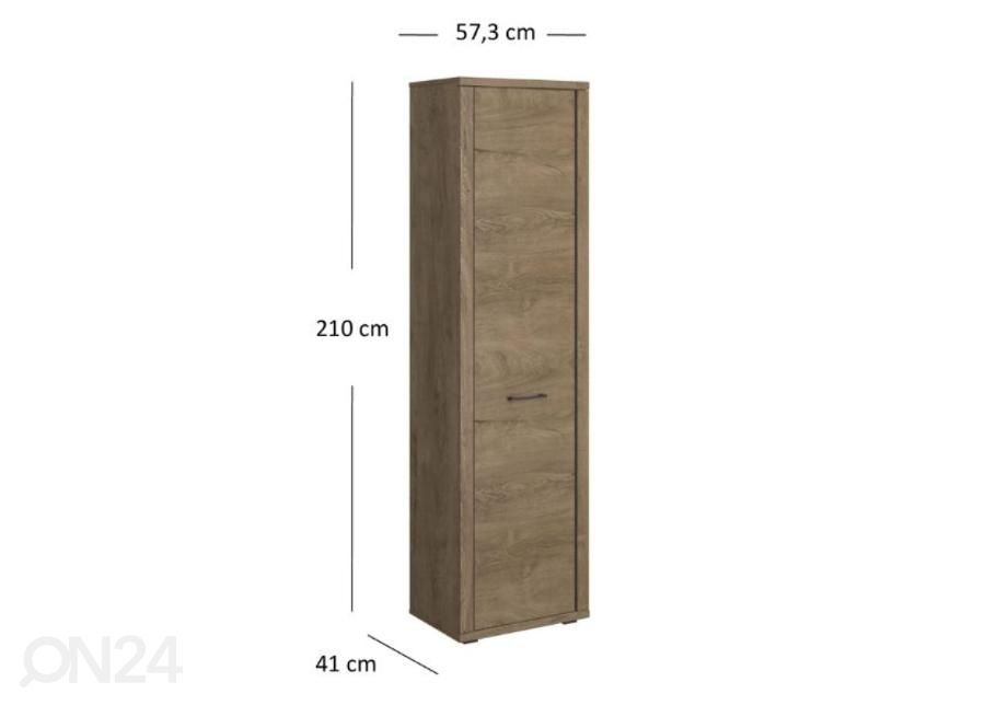 Kaappi Cordan 57 cm kuvasuurennos mitat