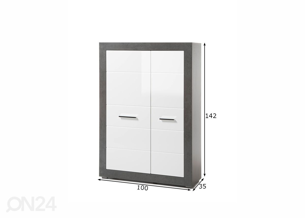 Kaappi Etero 100 cm kuvasuurennos mitat