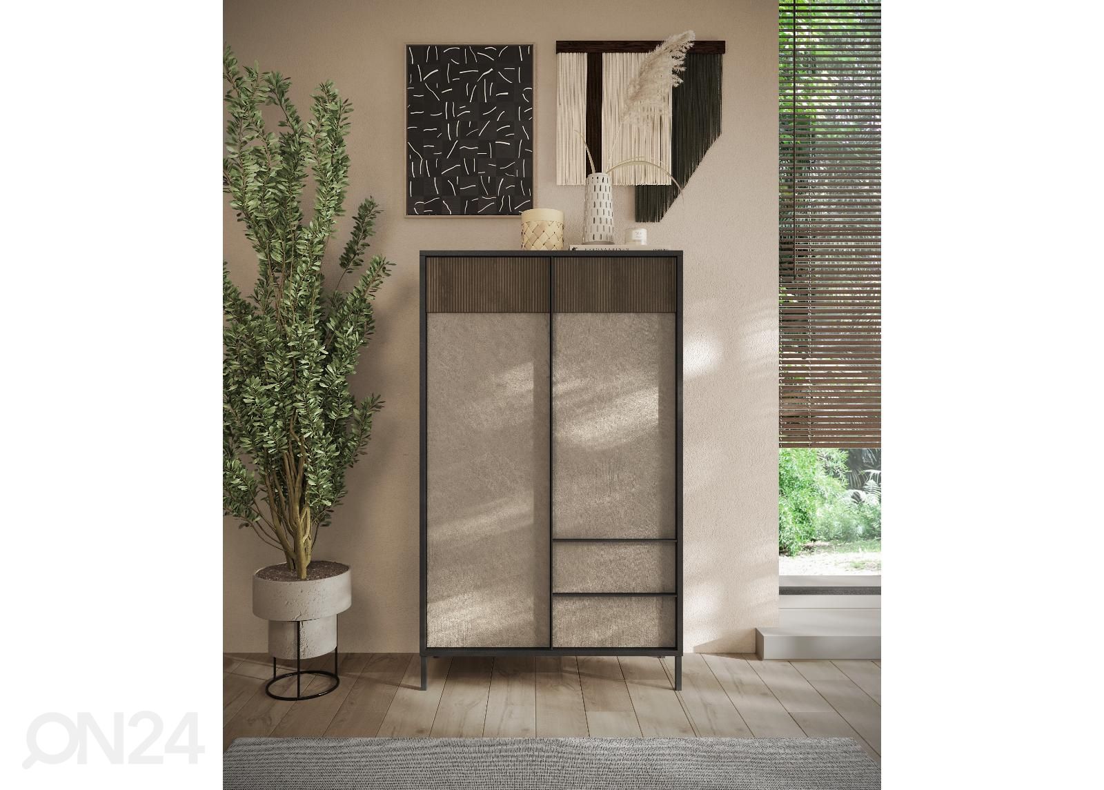 Kaappi/hylly 106 cm, beige/mercury kuvasuurennos