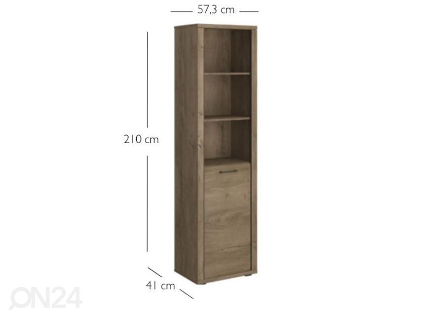 Kaappi/hylly Cordan 57 cm kuvasuurennos mitat