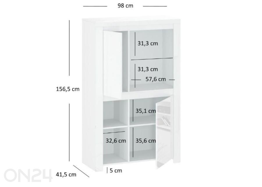 Kaappi Lingo 98 cm kuvasuurennos mitat