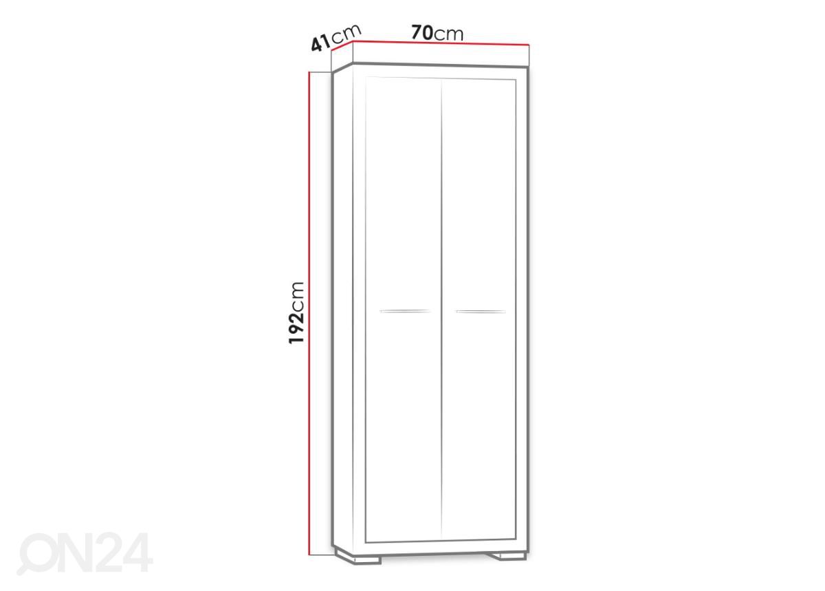 Kaappi Vegas 70 cm kuvasuurennos mitat
