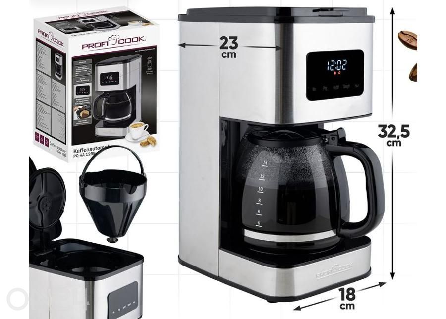 Kahvinkeitin ProfiCook PCKA1299 kuvasuurennos mitat