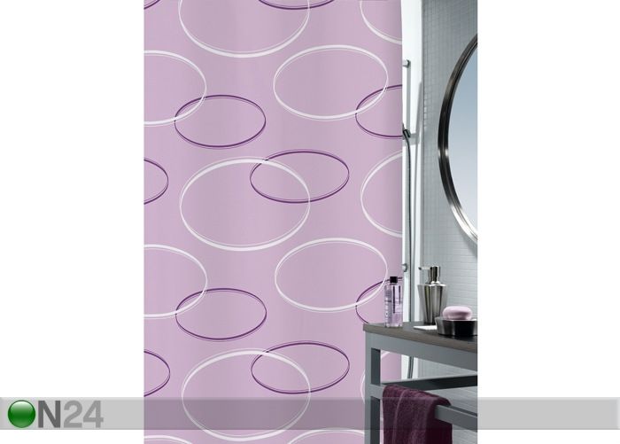 Kankainen suihkuverho ANNELO 180x200 cm kuvasuurennos