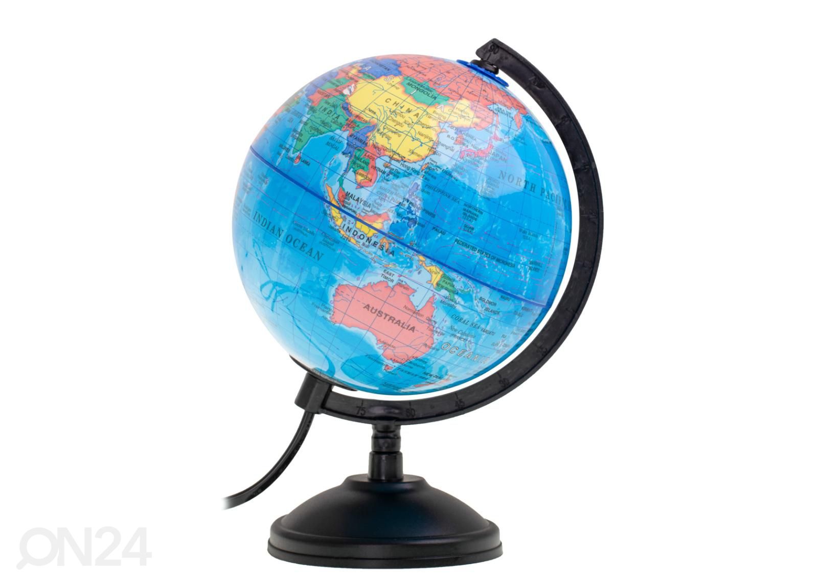 Karttapallo valolla 22 cm kuvasuurennos