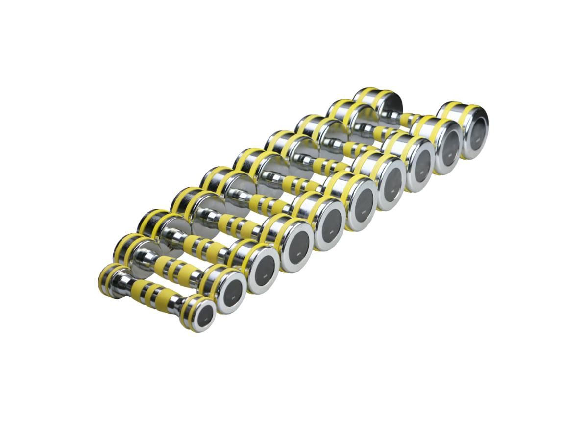 Käsipaino inSPORTline Yellsteel 14 kg, kromattu kuvasuurennos