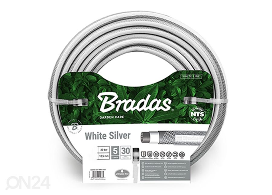 Kasteluletku Bradas NTS White Silver 3/4" kuvasuurennos