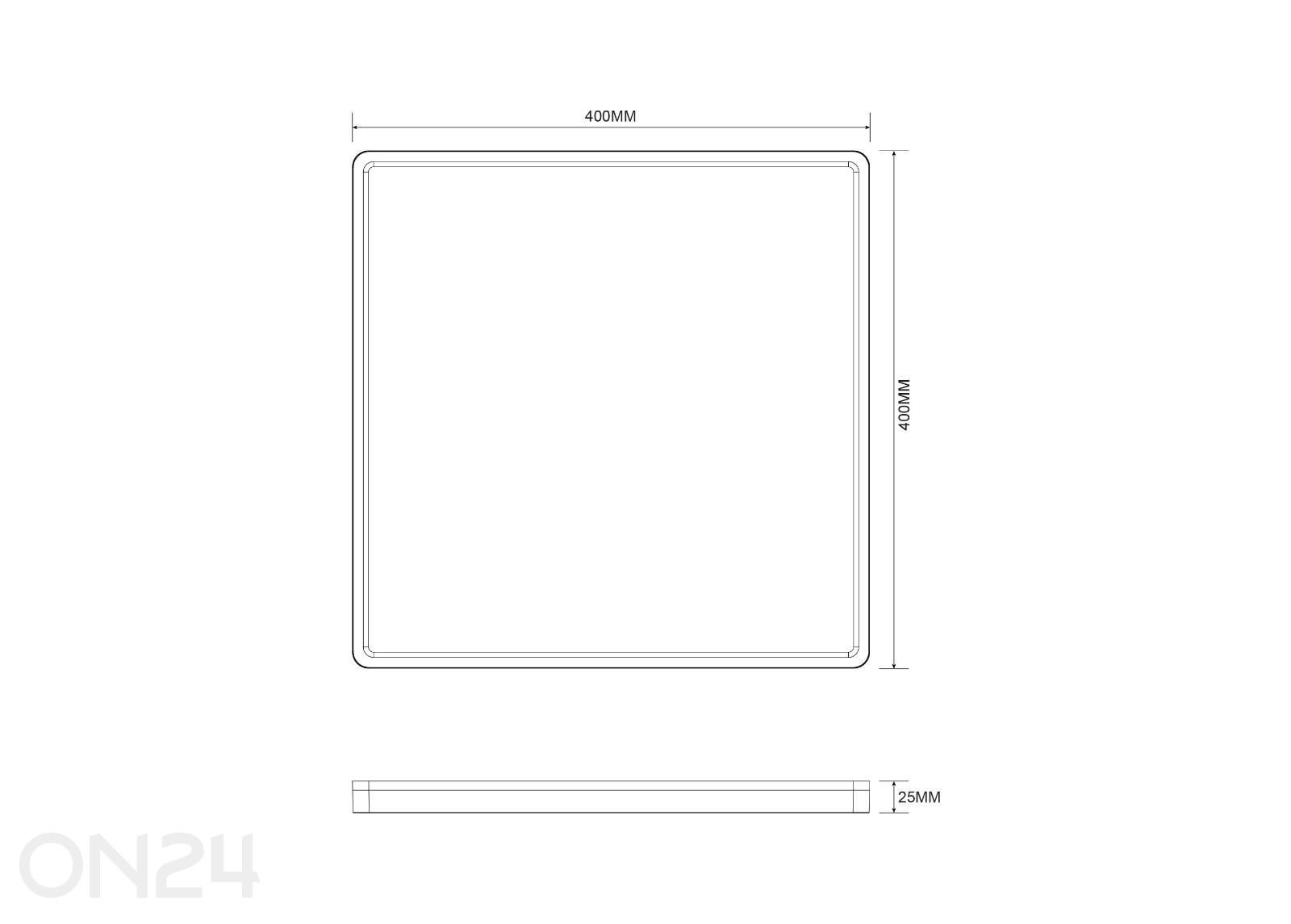 Kattoplafondi Colis kuvasuurennos mitat