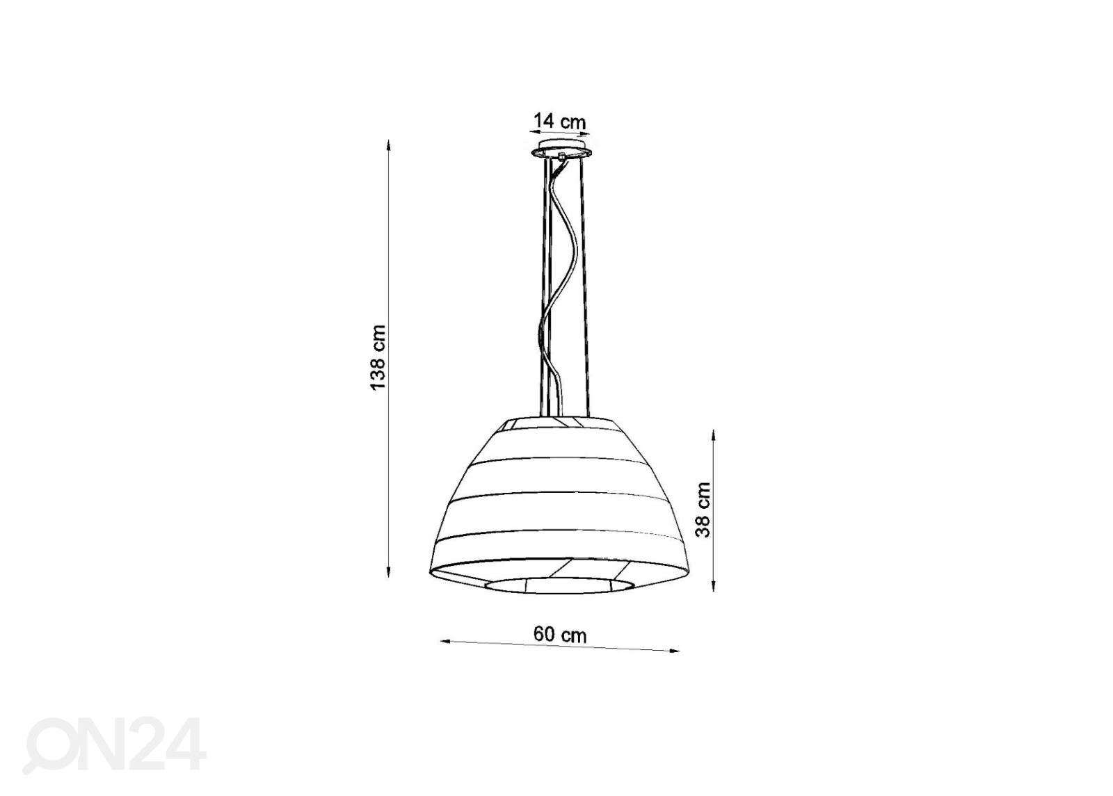 Kattovalaisin Bella 60 kuvasuurennos mitat