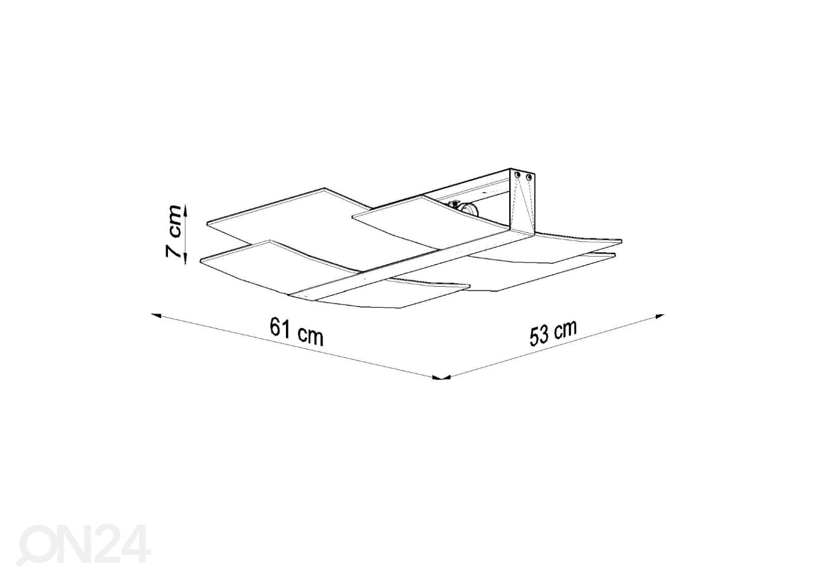 Kattovalaisin Celia, valkoinen kuvasuurennos mitat