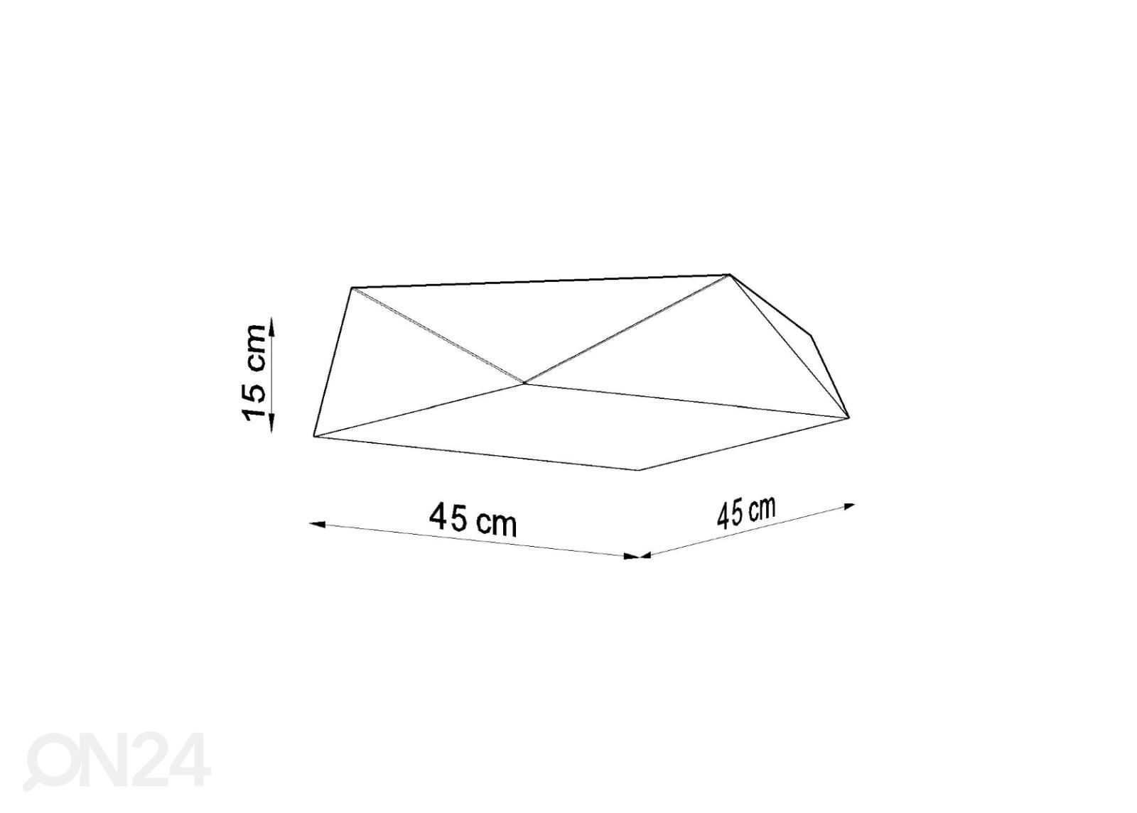 Kattovalaisin Hexa 45 kuvasuurennos mitat