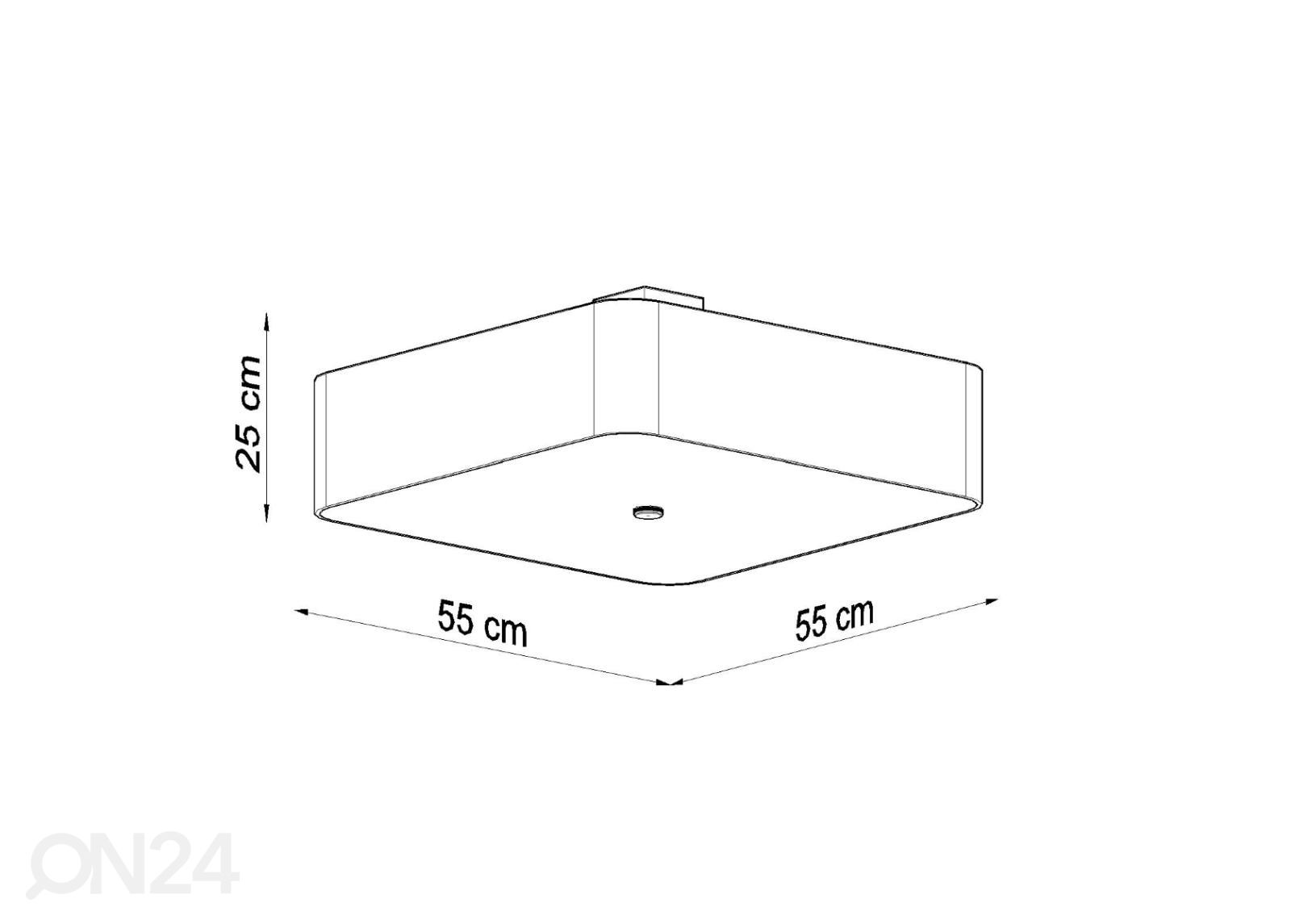 Kattovalaisin Lokko 55, musta kuvasuurennos mitat