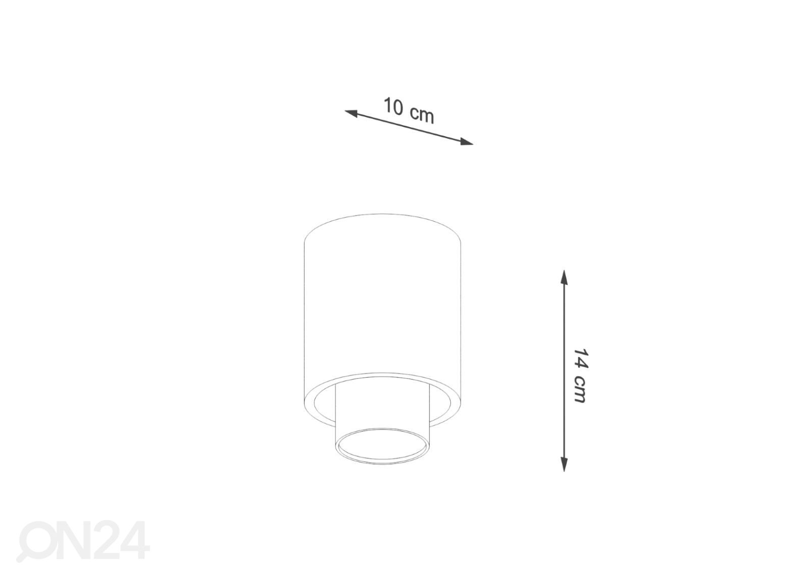 Kattovalaisin Nesi, musta kuvasuurennos mitat